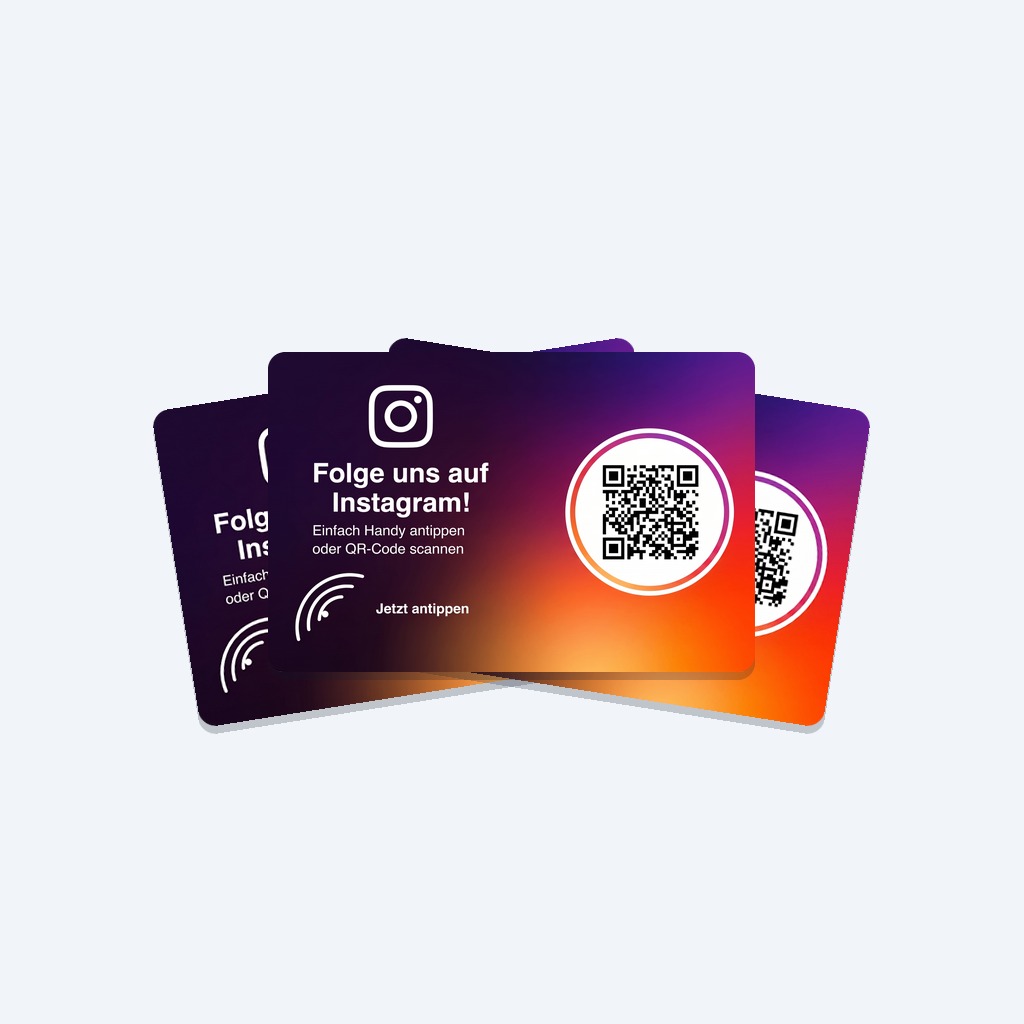 NFC Instagram Follower-Karten – 3er-Set