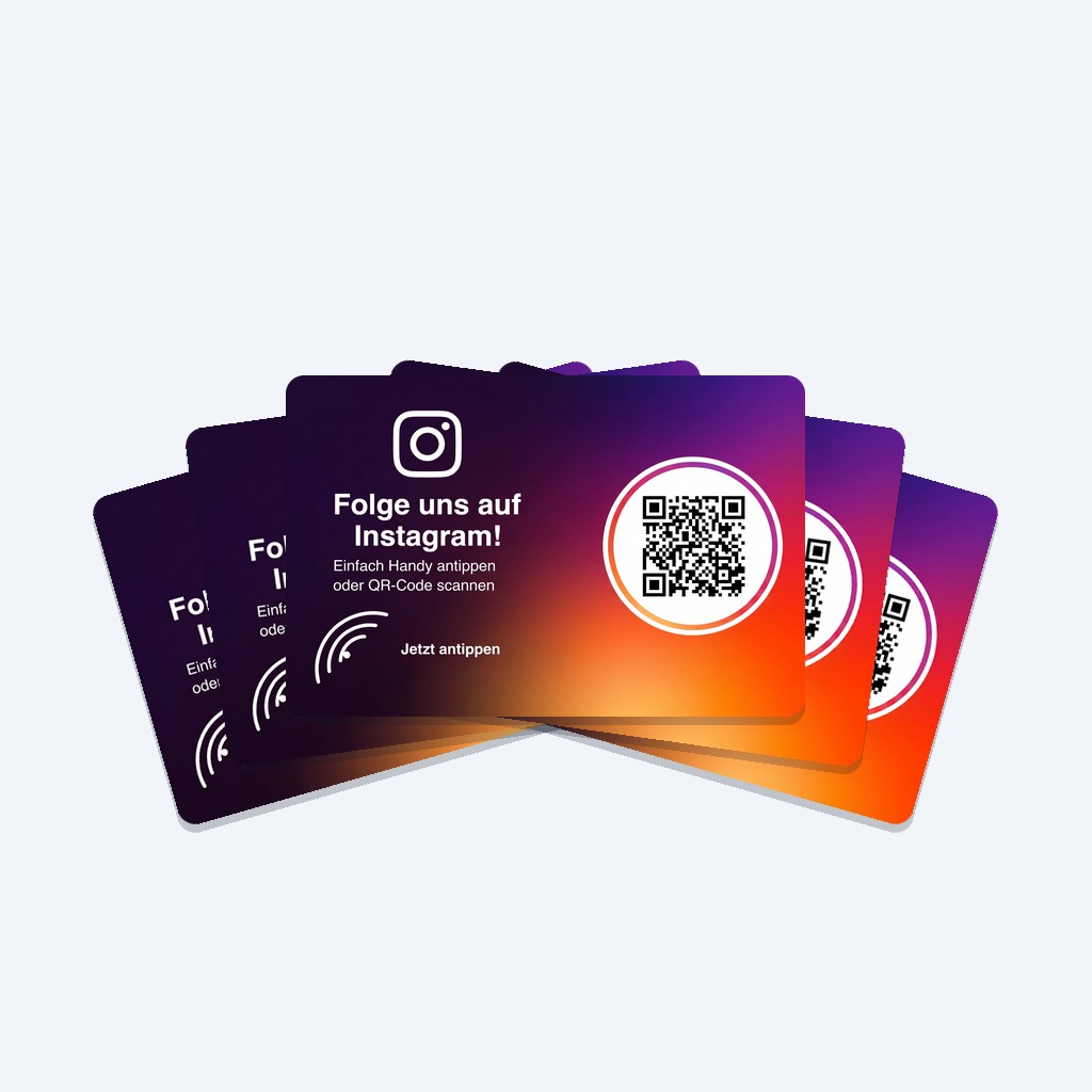 NFC Instagram Follower-Karten – 5er Team-Paket