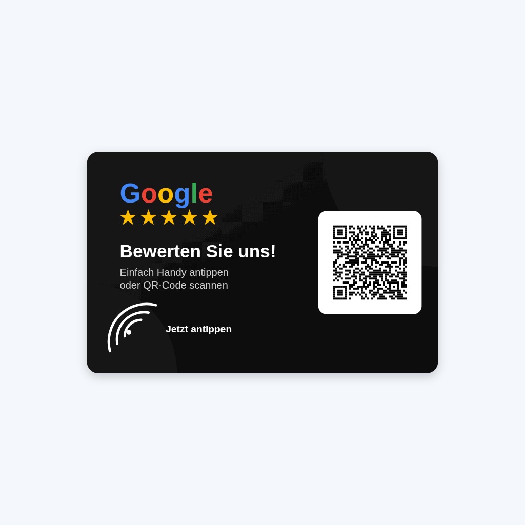 NFC Google Bewertungskarte – Einzelkarte