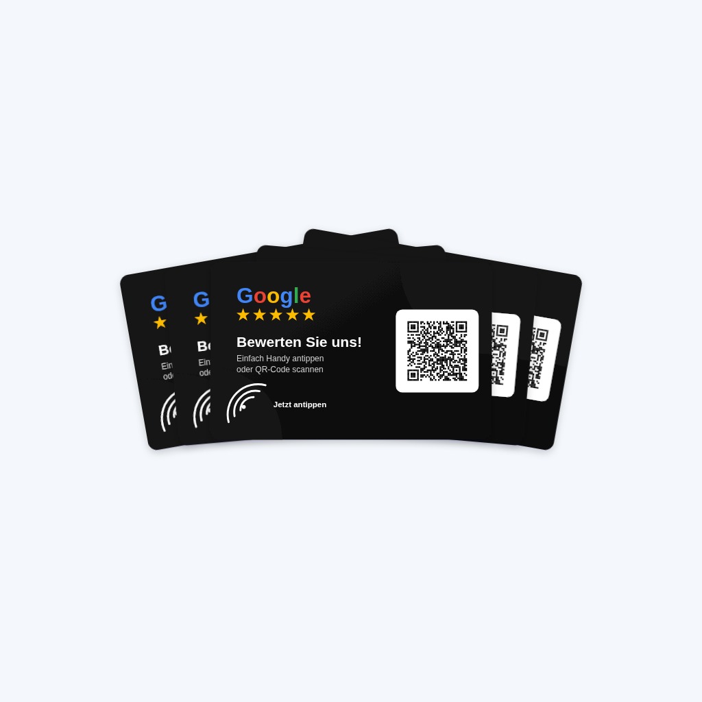 NFC Google Bewertungskarten – 5er Team-Paket